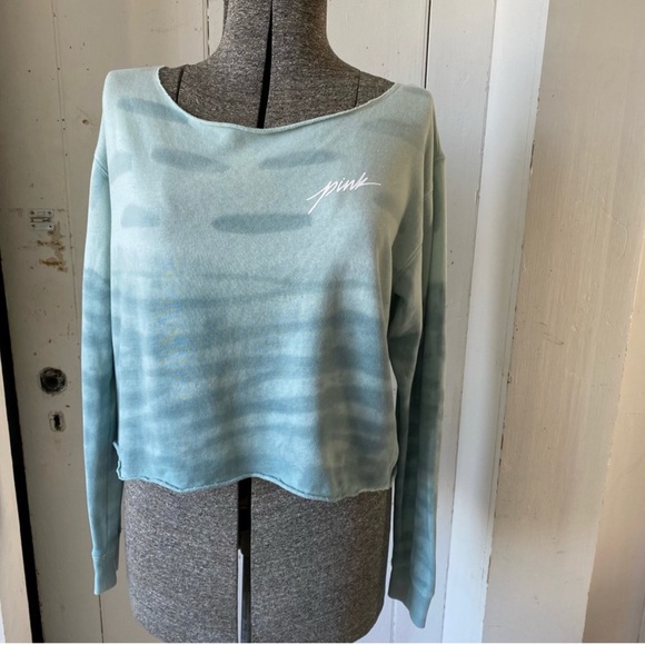 Victoria Secret Pink Tie Dye Cropped Crew - Picture 10 of 14